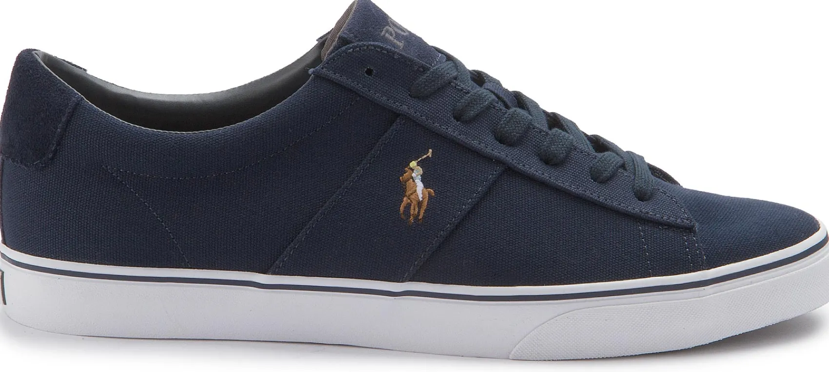 Sneaker|Schnürschuhe|Horsch Schuhe POLO Leinenschuh in Übergrößen Blau
