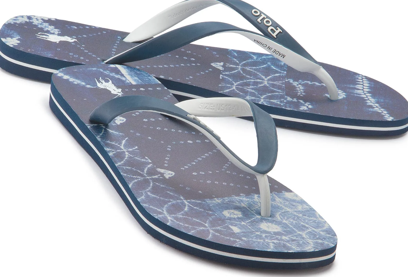 Sandalen|Horsch Schuhe POLO Zehentrenner in Übergrößen Blau