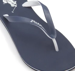 Sandalen|Horsch Schuhe POLO Zehentrenner in Übergrößen Blau