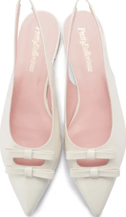 Sling|Ballerinas|Horsch Schuhe Pretty Ballerina in Übergrößen Weiß