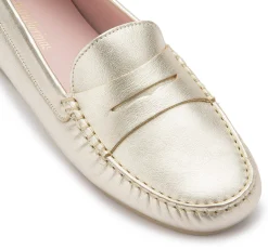 Slipper|Horsch Schuhe Pretty Loafer in Übergrößen Gold