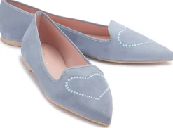Slipper|Ballerinas|Horsch Schuhe Pretty Loafer in Übergrößen Blau