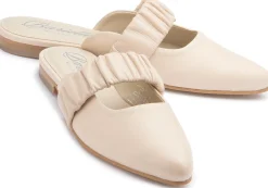 Sandalen|Pantoletten|Horsch Schuhe Sabot in Übergrößen Beige