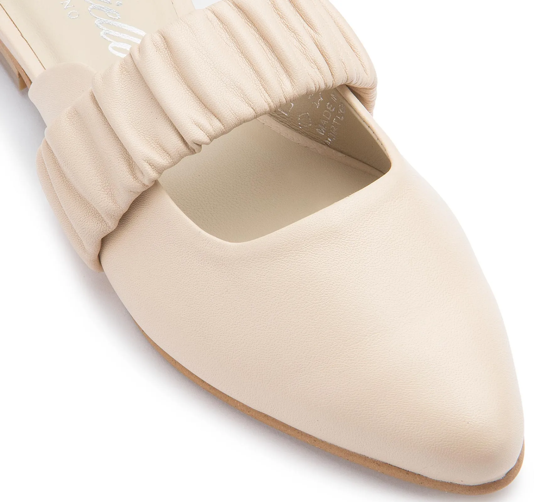 Sandalen|Pantoletten|Horsch Schuhe Sabot in Übergrößen Beige
