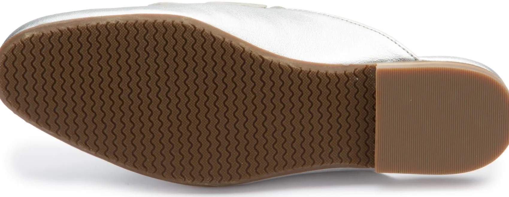 Sandalen|Pantoletten|Horsch Schuhe Sabot in Übergrößen Silber