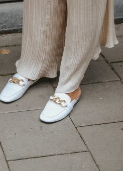 Slipper|Horsch Schuhe Sabot in Übergrößen Weiß