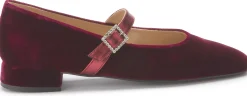 Ballerinas|Horsch Schuhe Samt-Ballerina in Übergrößen Rot