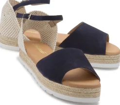 Espadrilles|Sandalen|Horsch Schuhe Sandale in Übergrößen Schwarz