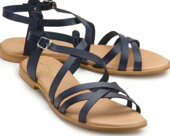 Sandalen|Horsch Schuhe Sandale in Übergrößen Blau