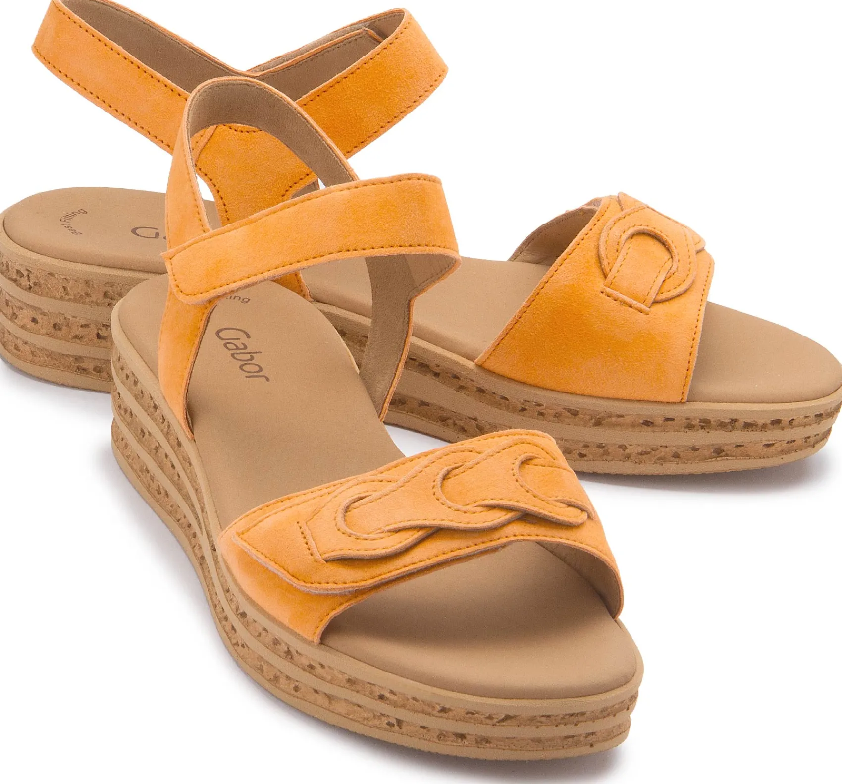 Sandalen|Gabor Sandale in Übergrößen Orange