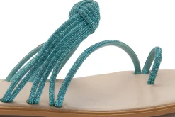 Sandalen|Horsch Schuhe Sandale in Übergrößen Blau
