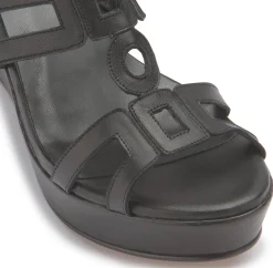 Sandalen|Horsch Schuhe Sandale in Übergrößen Schwarz