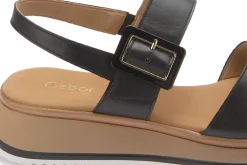 Sandalen|Gabor Sandale in Übergrößen Schwarz