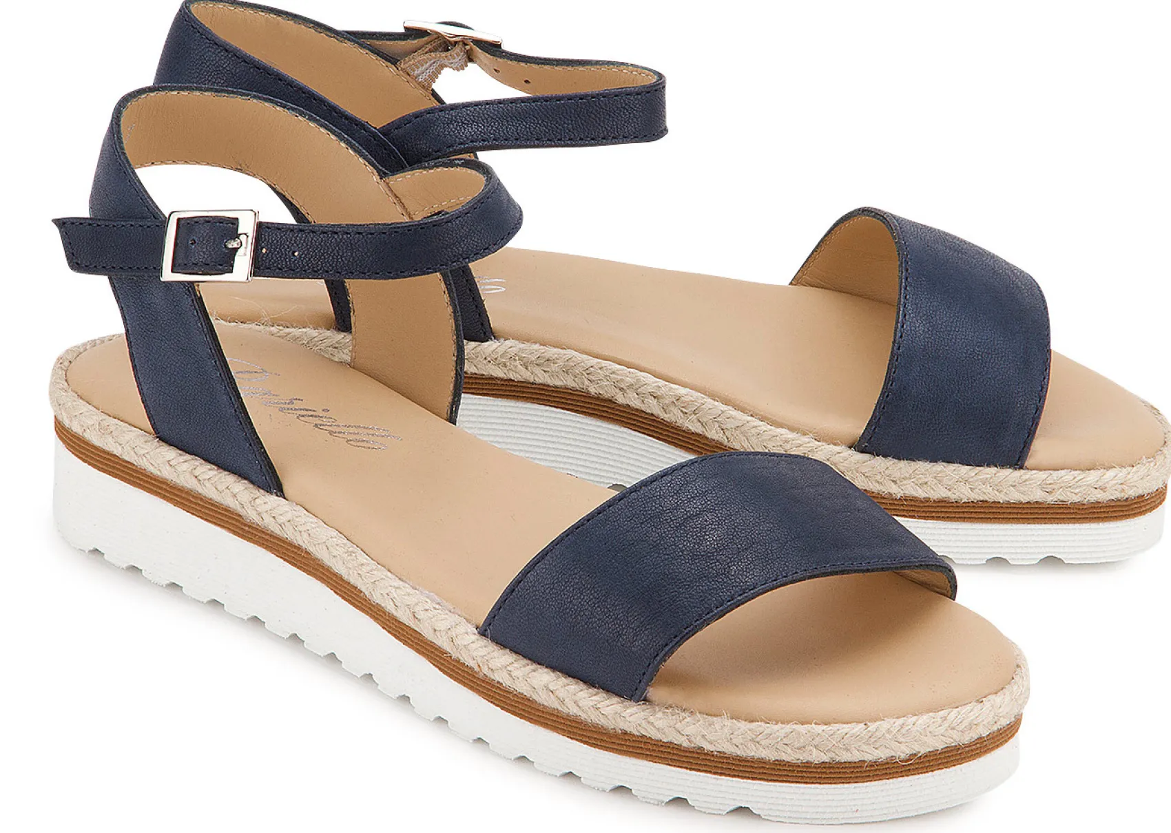 Sandalen|Horsch Schuhe Sandale in Übergrößen Blau