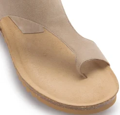 Zehentrenner|Sandalen|Horsch Schuhe Sandale in Übergrößen Beige