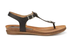 Zehentrenner|Sandalen|Horsch Schuhe Sandale in Übergrößen Schwarz