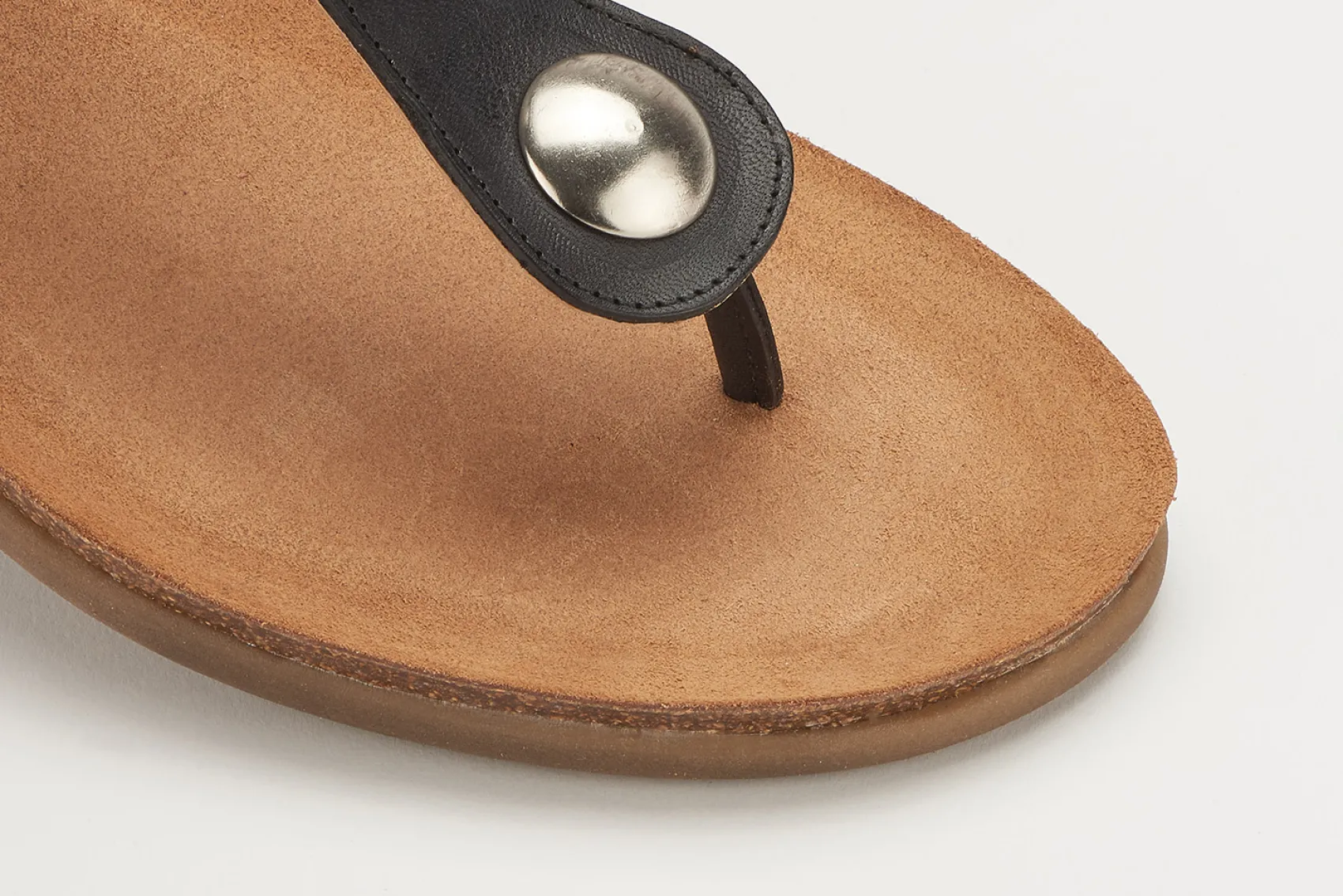 Zehentrenner|Sandalen|Horsch Schuhe Sandale in Übergrößen Schwarz
