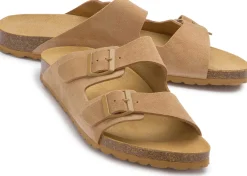 Sandalen|Hausschuhe|Horsch Schuhe Sandale in Übergrößen Beige