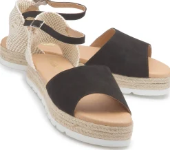 Espadrilles|Sandalen|Horsch Schuhe Sandale in Untergrößen Schwarz