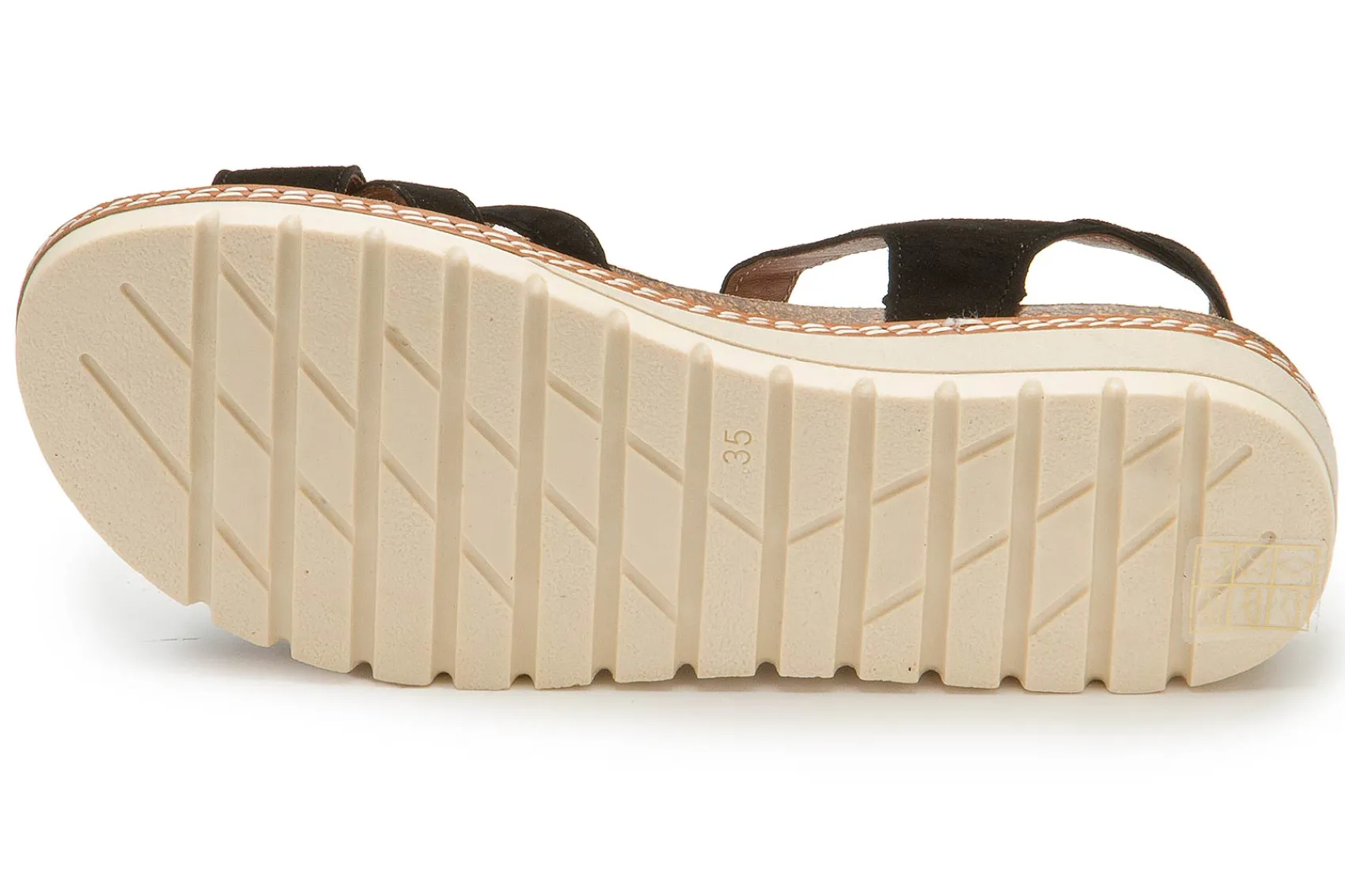 Sandalen|Pantoletten|Horsch Schuhe Sandale in Untergrößen Schwarz