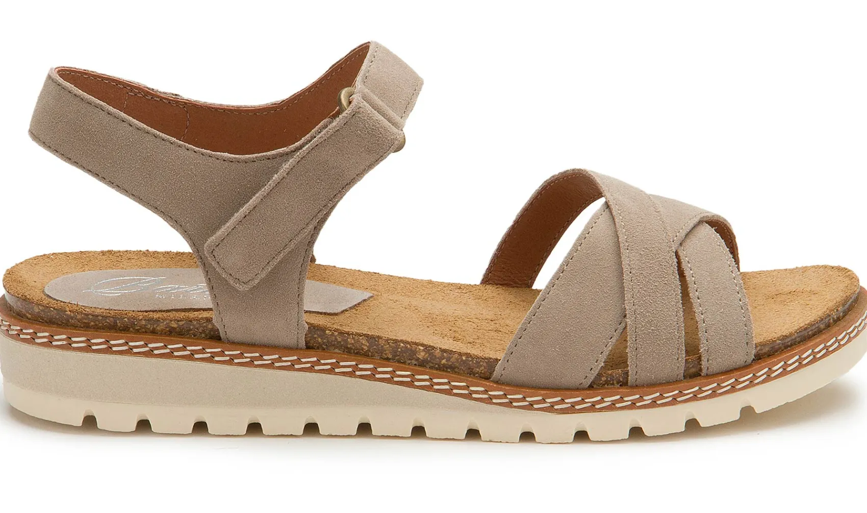 Sandalen|Pantoletten|Horsch Schuhe Sandale in Untergrößen Beige