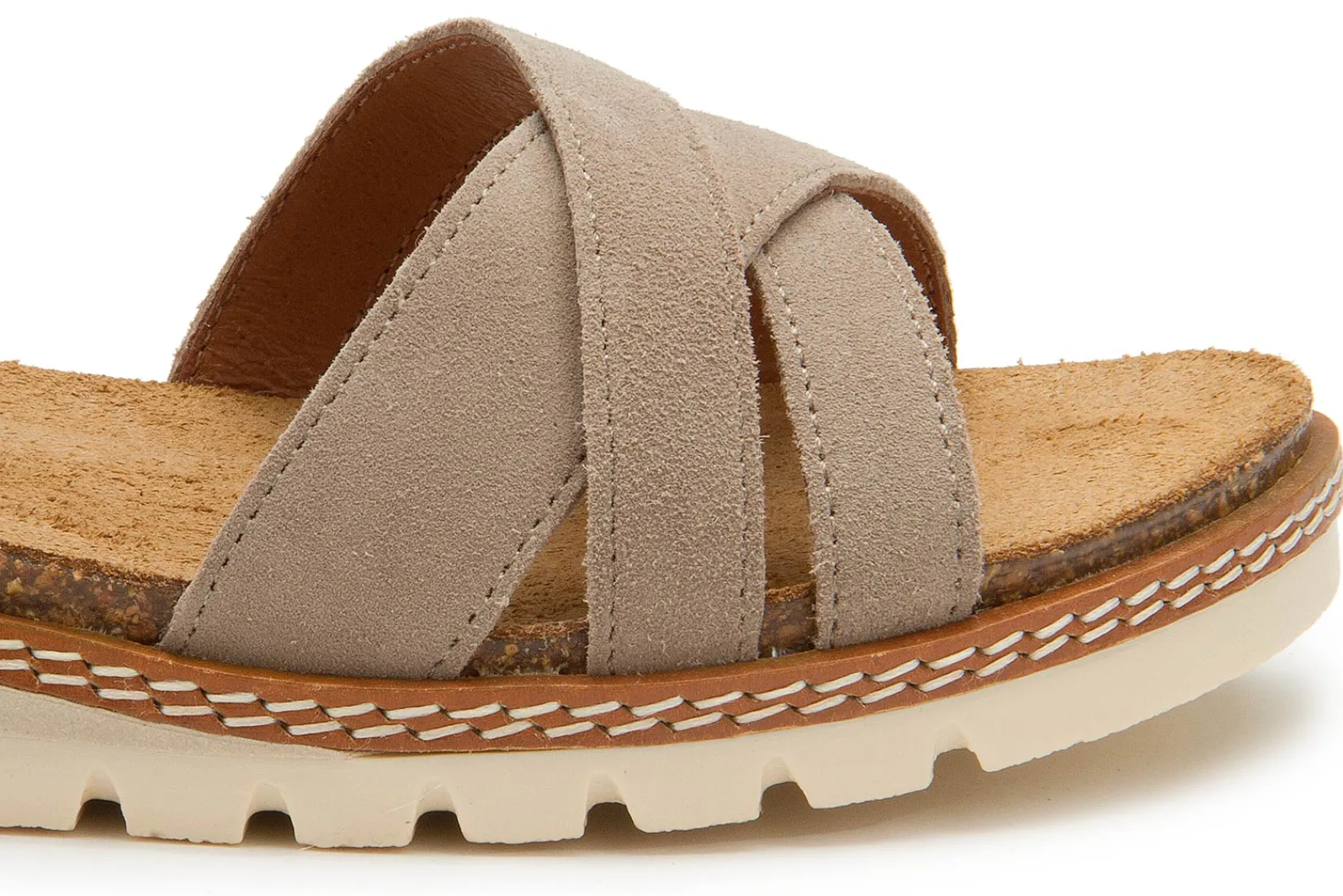 Sandalen|Pantoletten|Horsch Schuhe Sandale in Untergrößen Beige