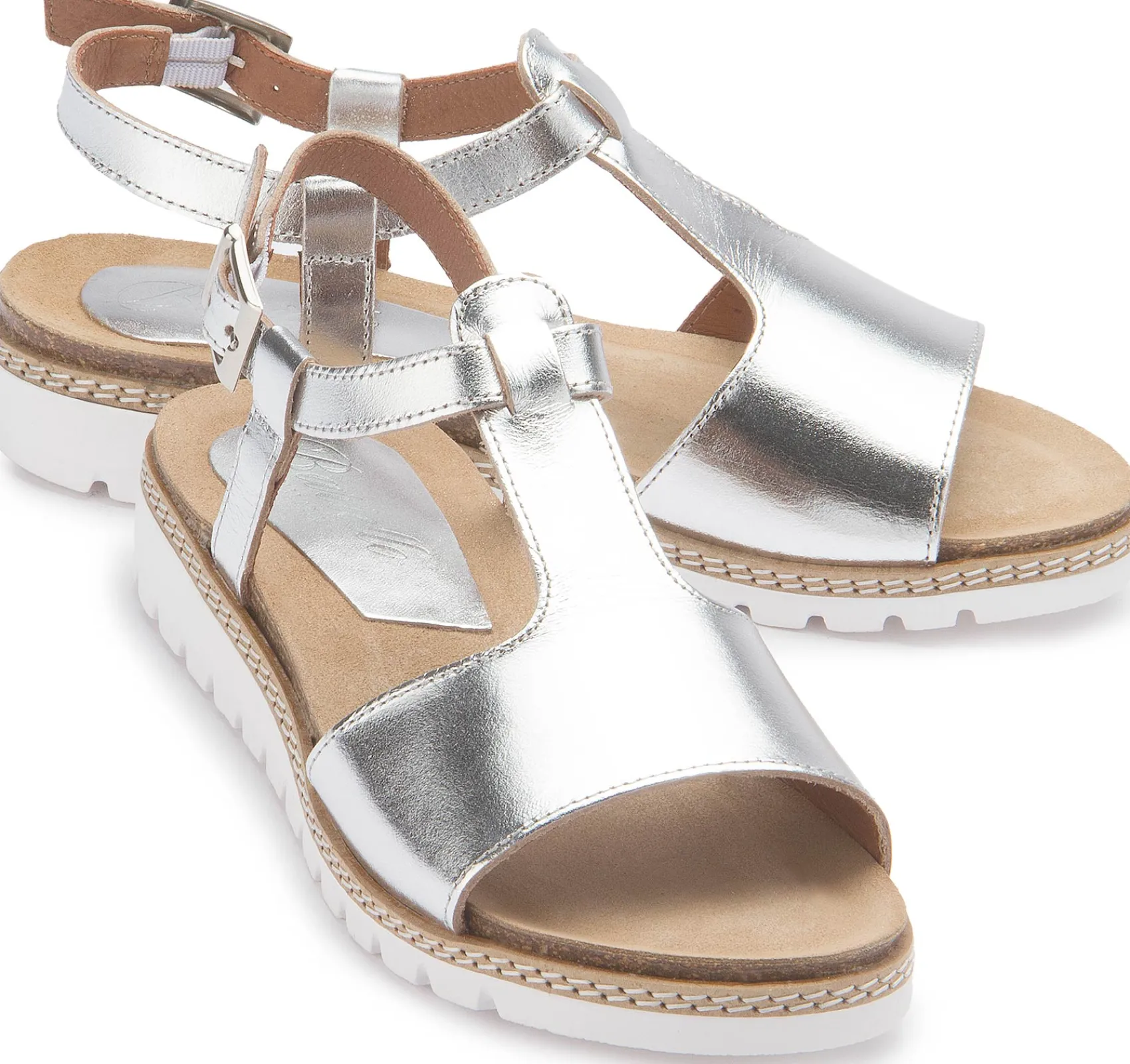 Sandalen|Horsch Schuhe Sandale in Untergrößen Silber