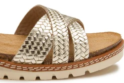 Sandalen|Pantoletten|Horsch Schuhe Sandale in Untergrößen Gold