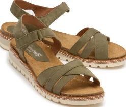 Sandalen|Pantoletten|Horsch Schuhe Sandale in Untergrößen Grün