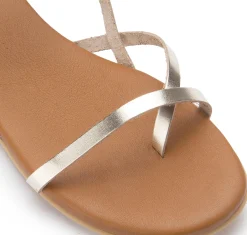 Zehentrenner|Sandalen|Horsch Schuhe Sandalen in Übergrößen Silber