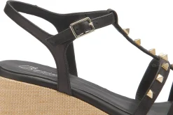 Sandalen|Horsch Schuhe Sandalette in Übergrößen Schwarz