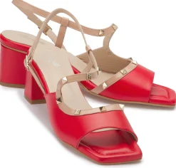 Sandalen|Horsch Schuhe Sandalette in Übergrößen Rot