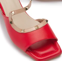 Sandalen|Horsch Schuhe Sandalette in Übergrößen Rot