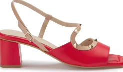 Sandalen|Horsch Schuhe Sandalette in Übergrößen Rot