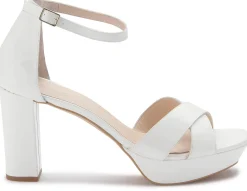 Sandalen|Brautschuhe|Horsch Schuhe Sandalette in Übergrößen Weiß