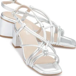 Sandalen|Horsch Schuhe Sandalette in Übergrößen Silber