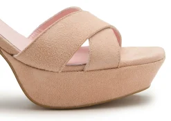 Sandalen|Horsch Schuhe Sandalette in Übergrößen Beige