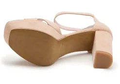 Sandalen|Horsch Schuhe Sandalette in Übergrößen Beige