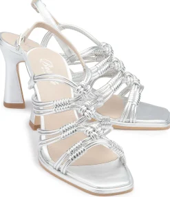 Sandalen|Horsch Schuhe Sandalette in Übergrößen Silber