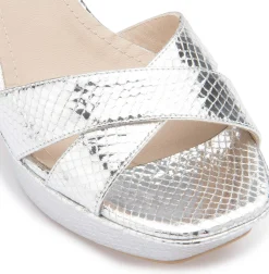 Sandalen|Horsch Schuhe Sandalette in Übergrößen Silber