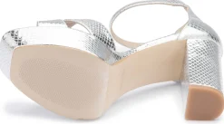 Sandalen|Horsch Schuhe Sandalette in Übergrößen Silber