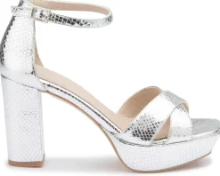 Sandalen|Horsch Schuhe Sandalette in Übergrößen Silber