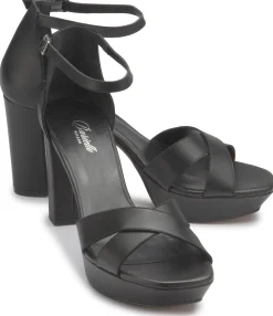 Sandalen|High Heels|Horsch Schuhe Sandalette in Untergrößen Schwarz