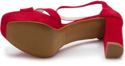 Sandalen|High Heels|Horsch Schuhe Sandalette in Untergrößen Rot