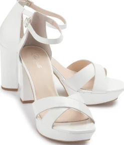 Sandalen|High Heels|Horsch Schuhe Sandalette in Untergrößen Weiß
