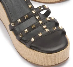 Sandalen|Horsch Schuhe Sandalette in Untergrößen Schwarz