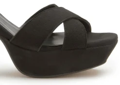 Sandalen|High Heels|Horsch Schuhe Sandalette in Untergrößen Schwarz
