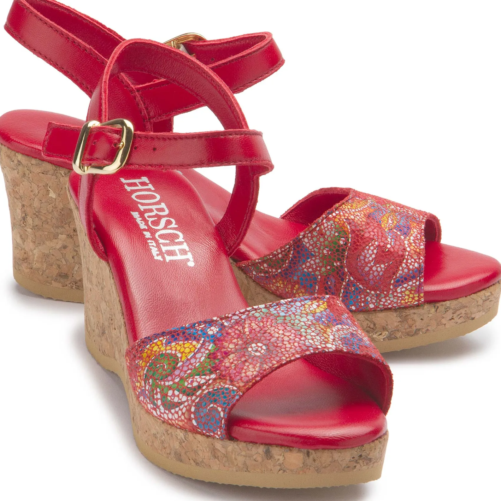 Sandalen|Horsch Schuhe Sandalette in Untergrößen Rot