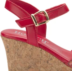 Sandalen|Horsch Schuhe Sandalette in Untergrößen Rot
