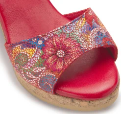 Sandalen|Horsch Schuhe Sandalette in Untergrößen Rot
